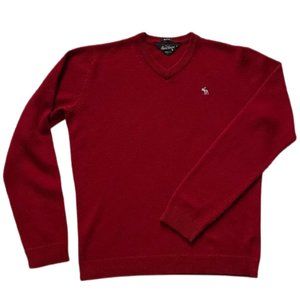 Abercrombie & Fitch Men's Vintage Wool-Blend Muscle V-Neck Sweater, SZ: Medium